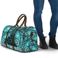 Matariki New Zealand Travel Bag NZ Niho Taniwha Maori New Year Cyan Galaxy