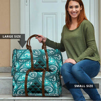 Matariki New Zealand Travel Bag NZ Niho Taniwha Maori New Year Cyan Galaxy