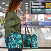 Matariki New Zealand Travel Bag NZ Niho Taniwha Maori New Year Cyan Galaxy