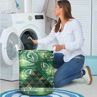 Matariki New Zealand Laundry Basket NZ Niho Taniwha Maori New Year Green Galaxy LT14 - Polynesian Pride