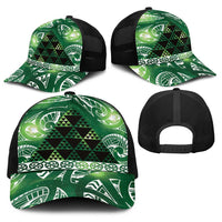 Matariki New Zealand Baseball Net Cap NZ Niho Taniwha Maori New Year Green Galaxy LT14 - Polynesian Pride