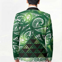 Matariki New Zealand Blazer NZ Niho Taniwha Maori New Year Green Galaxy LT14 - Polynesian Pride