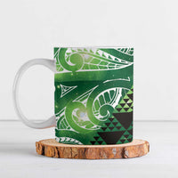 Matariki New Zealand Ceramic Mug NZ Niho Taniwha Maori New Year Green Galaxy LT14 Green - Polynesian Pride