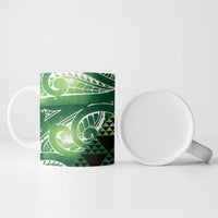 Matariki New Zealand Ceramic Mug NZ Niho Taniwha Maori New Year Green Galaxy LT14 - Polynesian Pride