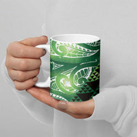 Matariki New Zealand Ceramic Mug NZ Niho Taniwha Maori New Year Green Galaxy LT14 - Polynesian Pride