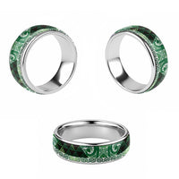 Matariki New Zealand Classic Ring NZ Niho Taniwha Maori New Year Green Galaxy LT14 - Polynesian Pride