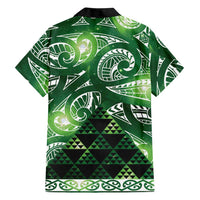Matariki New Zealand Family Matching Mermaid Dress and Hawaiian Shirt NZ Niho Taniwha Maori New Year Green Galaxy