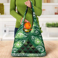 Matariki New Zealand Grocery Bag NZ Niho Taniwha Maori New Year Green Galaxy LT14 - Polynesian Pride