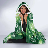 Matariki New Zealand Hooded Blanket NZ Niho Taniwha Maori New Year Green Galaxy LT14 - Polynesian Pride