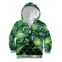 Matariki New Zealand Kid Hoodie NZ Niho Taniwha Maori New Year Green Galaxy
