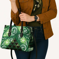 Matariki New Zealand Leather Bag NZ Niho Taniwha Maori New Year Green Galaxy LT14 - Polynesian Pride