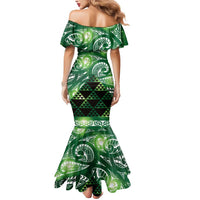 Matariki New Zealand Mermaid Dress NZ Niho Taniwha Maori New Year Green Galaxy