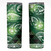Matariki New Zealand Skinny Tumbler NZ Niho Taniwha Maori New Year Green Galaxy