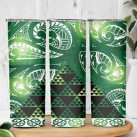 Matariki New Zealand Skinny Tumbler NZ Niho Taniwha Maori New Year Green Galaxy