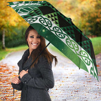Matariki New Zealand Umbrella NZ Niho Taniwha Maori New Year Green Galaxy LT14 - Polynesian Pride