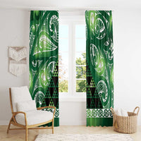 Matariki New Zealand Window Curtain NZ Niho Taniwha Maori New Year Green Galaxy LT14 - Polynesian Pride