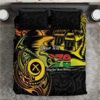 Personalised Vanuatu 678 Bedding Set Proud To Be A Ni-Van LT14 Black - Polynesian Pride