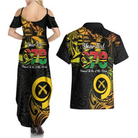 Personalised Vanuatu 678 Couples Matching Summer Maxi Dress and Hawaiian Shirt Proud To Be A Ni-Van LT14 - Polynesian Pride