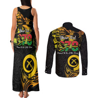 Personalised Vanuatu 678 Couples Matching Tank Maxi Dress and Long Sleeve Button Shirt Proud To Be A Ni-Van LT14 - Polynesian Pride