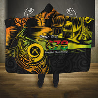 Personalised Vanuatu 678 Hooded Blanket Proud To Be A Ni-Van LT14 One Size Black - Polynesian Pride