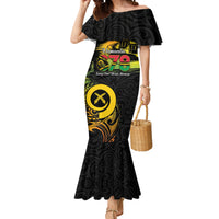 Personalised Vanuatu 678 Mermaid Dress Proud To Be A Ni-Van LT14 Women Black - Polynesian Pride