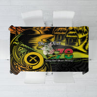 Personalised Vanuatu 678 Tablecloth Proud To Be A Ni-Van LT14 Black - Polynesian Pride