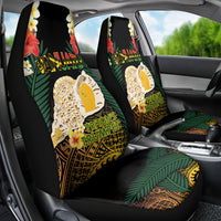 Vanuatu Triton's Trumpet Car Seat Cover Tropical Flowers Vanuatuan Map