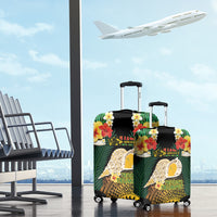 Vanuatu Triton's Trumpet Luggage Cover Tropical Flowers Vanuatuan Map