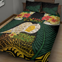 Vanuatu Triton's Trumpet Quilt Bed Set Tropical Flowers Vanuatuan Map LT14 - Polynesian Pride