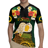 Vanuatu Triton's Trumpet Rugby Jersey Tropical Flowers Vanuatuan Map LT14 - Polynesian Pride