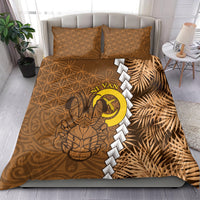 Vanuatu Coconut Crab Bedding Set Ni-Van Tropical Leaves With Sand Drawing Art LT14 - Polynesian Pride