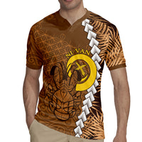 Vanuatu Coconut Crab Rugby Jersey Ni-Van Tropical Leaves With Sand Drawing Art LT14 - Polynesian Pride