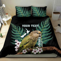 Personalised New Zealand Kakapo Bedding Set Aotearoa Fern With Manuka LT14 - Polynesian Pride