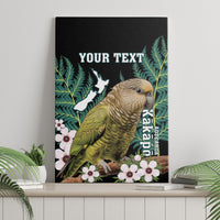 Personalised New Zealand Kakapo Canvas Wall Art Aotearoa Fern With Manuka LT14 - Polynesian Pride