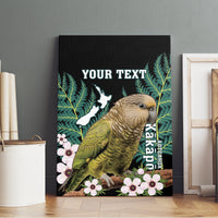Personalised New Zealand Kakapo Canvas Wall Art Aotearoa Fern With Manuka LT14 - Polynesian Pride
