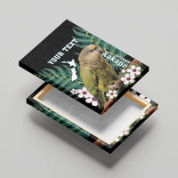 Personalised New Zealand Kakapo Canvas Wall Art Aotearoa Fern With Manuka LT14 - Polynesian Pride
