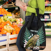 Personalised New Zealand Kakapo Grocery Bag Aotearoa Fern With Manuka LT14 - Polynesian Pride