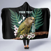Personalised New Zealand Kakapo Hooded Blanket Aotearoa Fern With Manuka