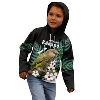 Personalised New Zealand Kakapo Kid Hoodie Aotearoa Fern With Manuka