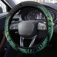 New Zealand Kakapo Steering Wheel Cover Aotearoa Fern With Manuka LT14 - Polynesian Pride