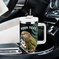 Personalised New Zealand Kakapo Tumbler With Handle Aotearoa Fern With Manuka LT14 - Polynesian Pride