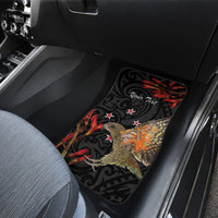 Personalised New Zealand Kea Car Mats Nestor Notabilis With Harakeke Maori Pattern LT14 - Polynesian Pride