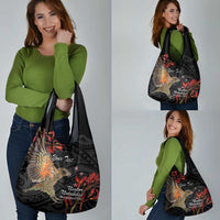 Personalised New Zealand Kea Grocery Bag Nestor Notabilis With Harakeke Maori Pattern LT14 - Polynesian Pride