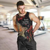 Personalised New Zealand Kea Men Tank Top Nestor Notabilis With Harakeke Maori Pattern LT14 Black - Polynesian Pride