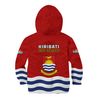 Kiribati Football Kid Hoodie Polynesian Pattern Mix Kiribatian Flag LT14 - Polynesian Pride