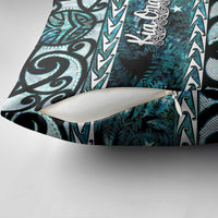 Kia Ora New Zealand Pillow Cover Aotearoa Proud Maori Paua Shell Silver Fern - Polynesian Pride