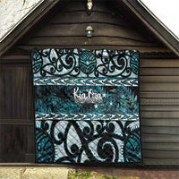 Kia Ora New Zealand Quilt Aotearoa Proud Maori Paua Shell Silver Fern - Polynesian Pride