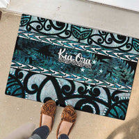 Kia Ora New Zealand Rubber Doormat Aotearoa Proud Maori Paua Shell Silver Fern LT14 - Polynesian Pride