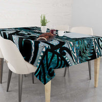 Kia Ora New Zealand Tablecloth Aotearoa Proud Maori Paua Shell Silver Fern LT14 - Polynesian Pride