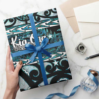 Kia Ora New Zealand Wrapping Paper Aotearoa Proud Maori Paua Shell Silver Fern - Polynesian Pride